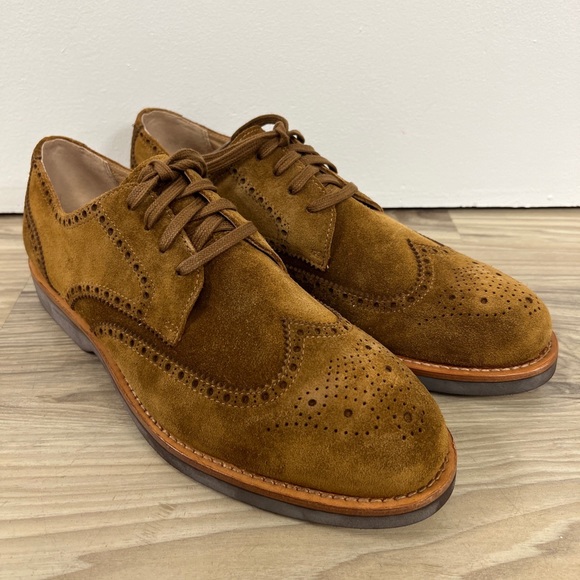 Polo Ralph Lauren Rhett Wingtip Suede Leather Dress Shoes Men’s Size 8.5 D NWOB - Picture 3 of 5